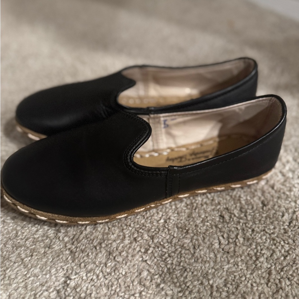 Sabah Black Leather Shoes Women’s 38